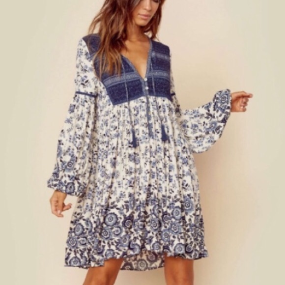 Spell Dresses & Skirts - Spell & the gypsy collective blue and white dress
